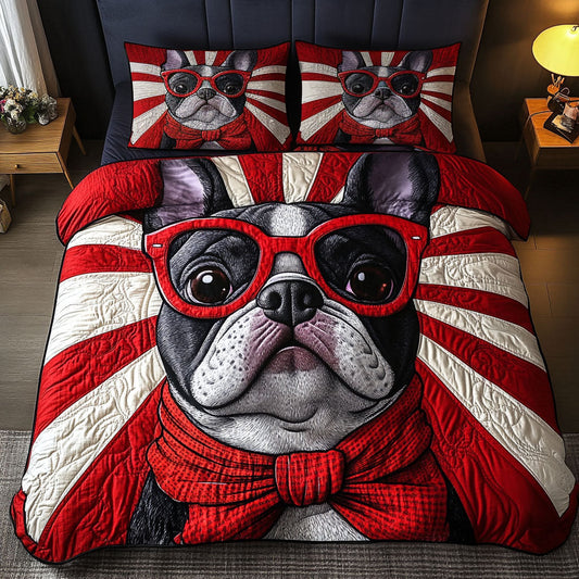 Pop Star Pup 3-Piece Quilted Bedding Set NCU0NNT625