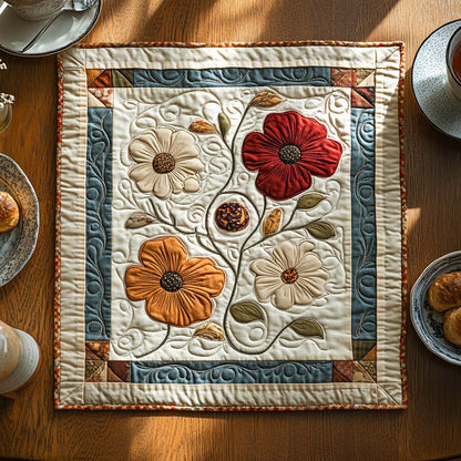 Poppy Meadow Delight Quilted Table Topper NCU0NXD082