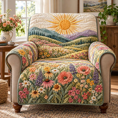 Poppy Rolling Hills Quilted Sofa Cover NCU0HNH1350
