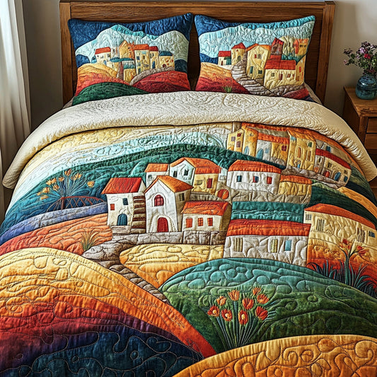 Positano View 3-Piece Quilted Bedding Set NCU0DV528