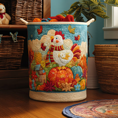 Poultry Paradise Quilted Laundry Basket NCU0NNT1188