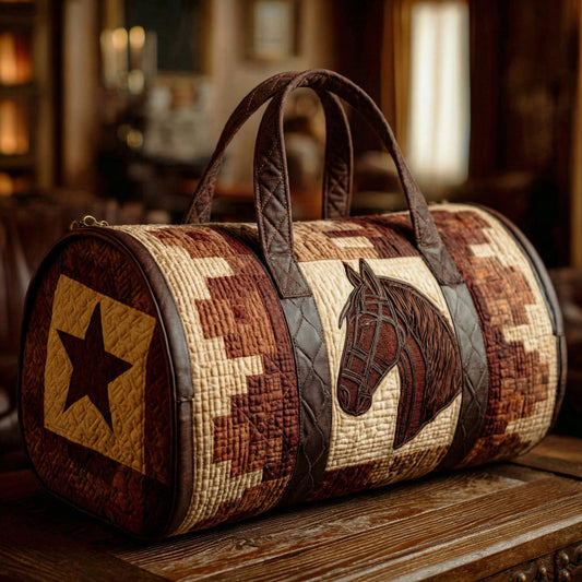 Prairie Horses Quilted Duffle Bag NCU0NTD1436