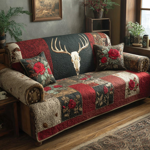 Prairie Bones Quilted Sofa Cover NCU0NTD1344