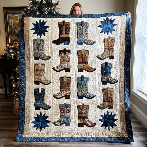 Prairie Boots Quilted Blanket NCU0DDK2093