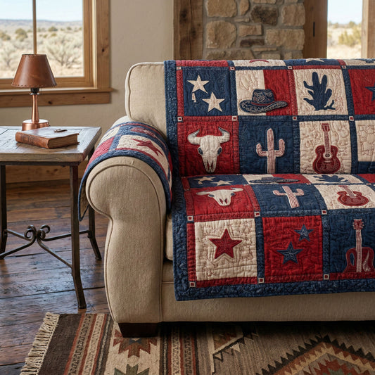 Prairie Boots Quilted Sofa Cover NCU0NTD1725