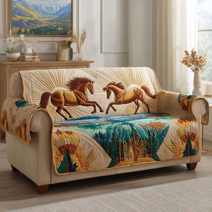 Prairie Dash Quilted Sofa Cover NCU0NXD1339