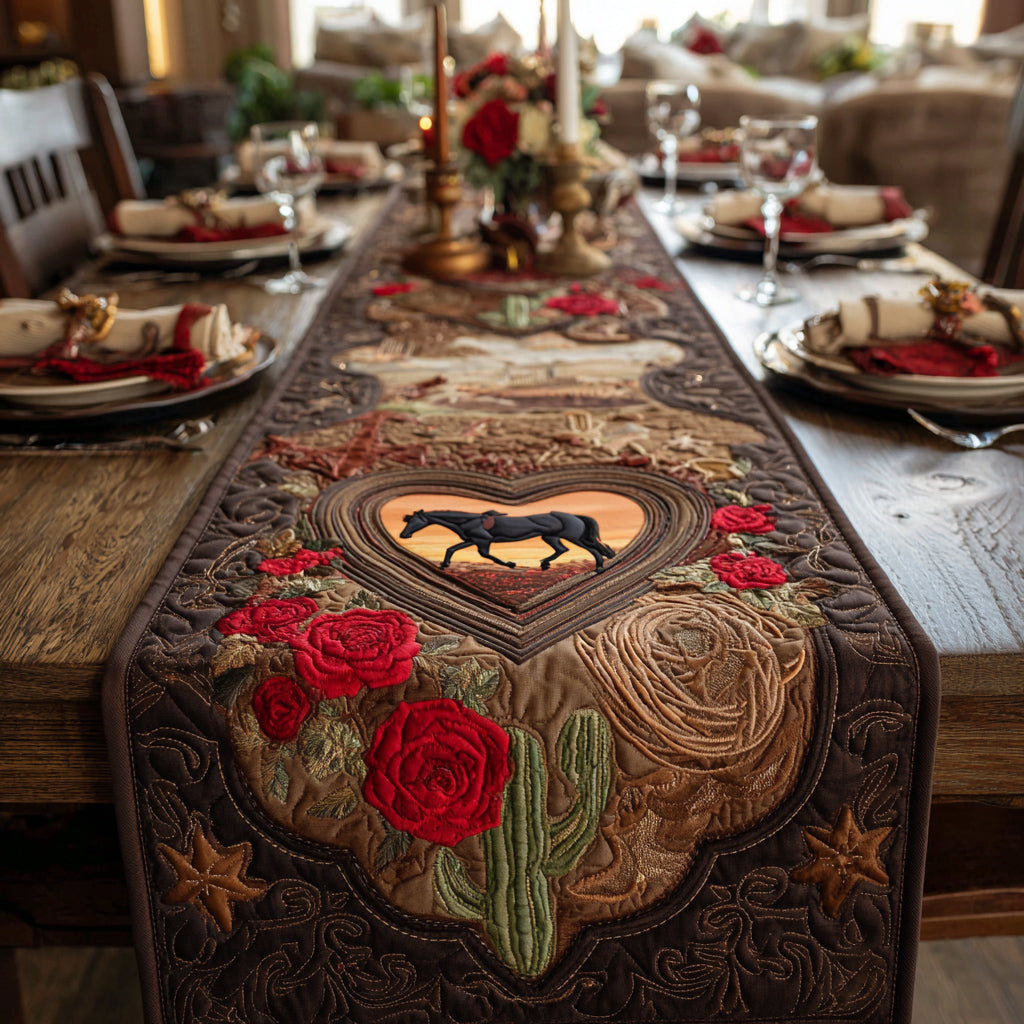 Prairie Heart Quilted Table Runner NCU0HNH850