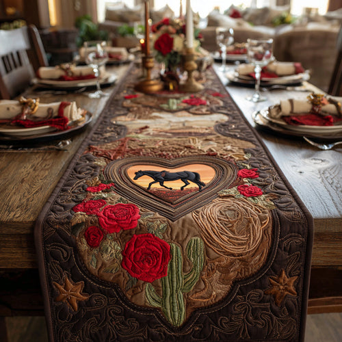 Prairie Heart Quilted Table Runner NCU0HNH850