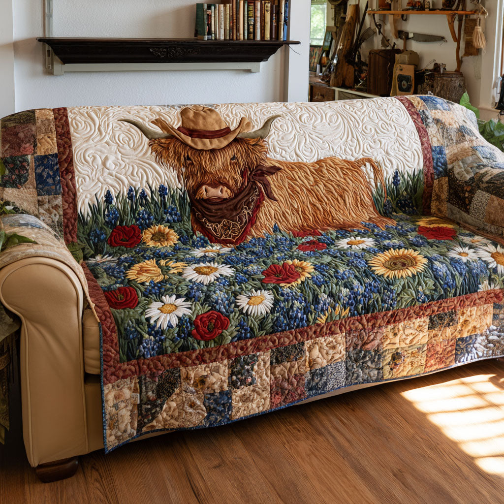 Prairie Highland Beauty Quilted Sofa Cover NCU0PTT3416