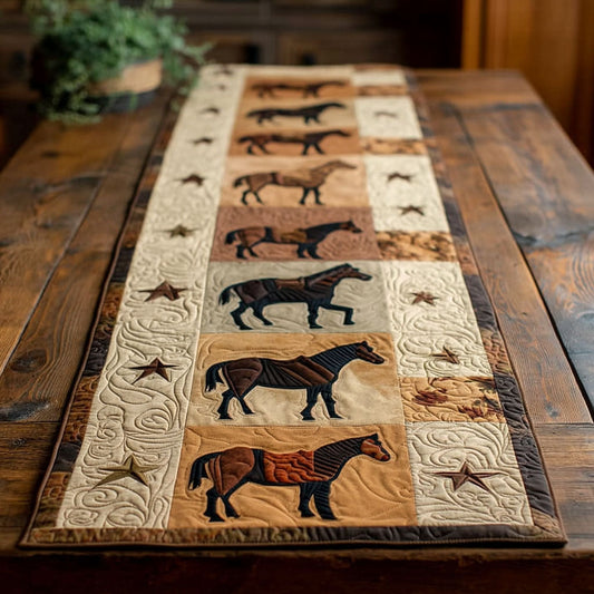 Prairie Horses Quilted Table Runner NCU0NTV838