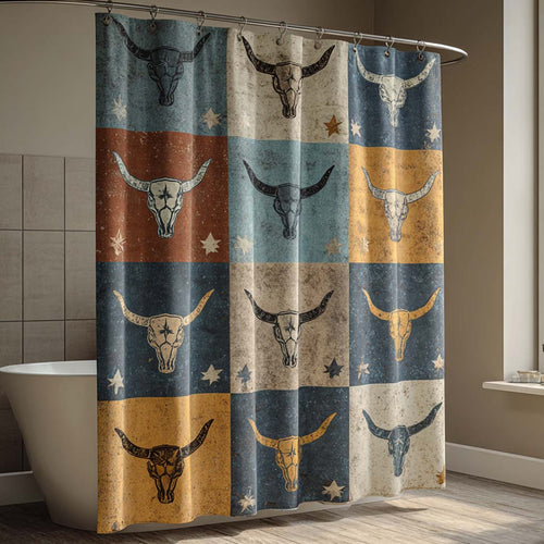 Prairie Longhorn Shower Curtain NCU0NXD1421