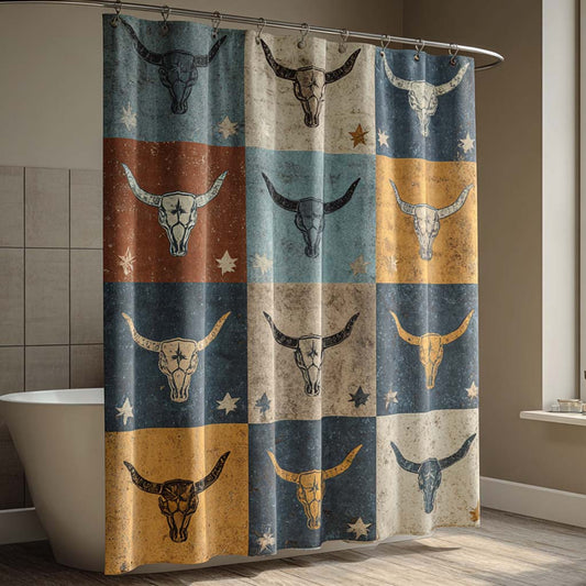 Prairie Longhorn Shower Curtain NCU0NXD1421
