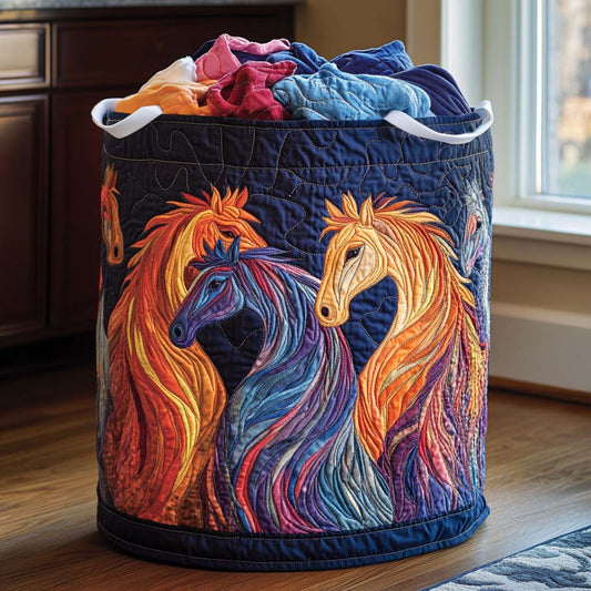 Prairie Run Quilted Laundry Basket NCU0NNT2236