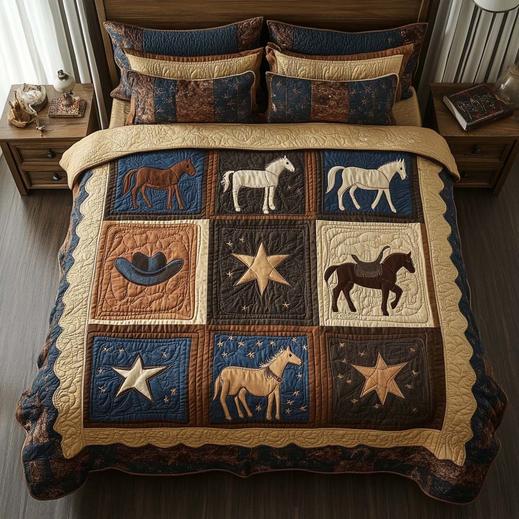 Prairie Spirit 3-Piece Quited Bedding Set NCU0NNT878