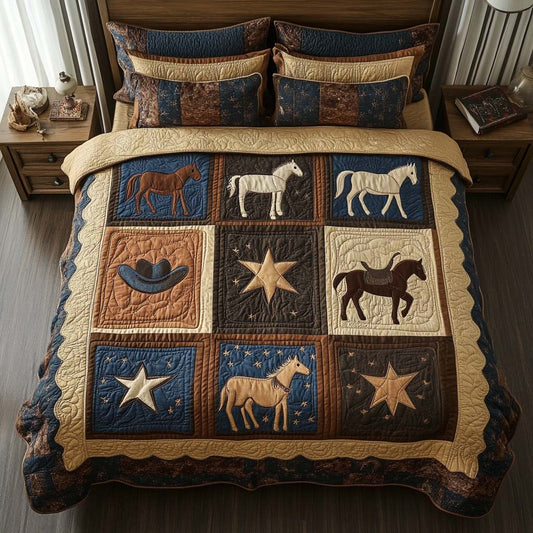 Prairie Spirit 3-Piece Quited Bedding Set NCU0NNT878