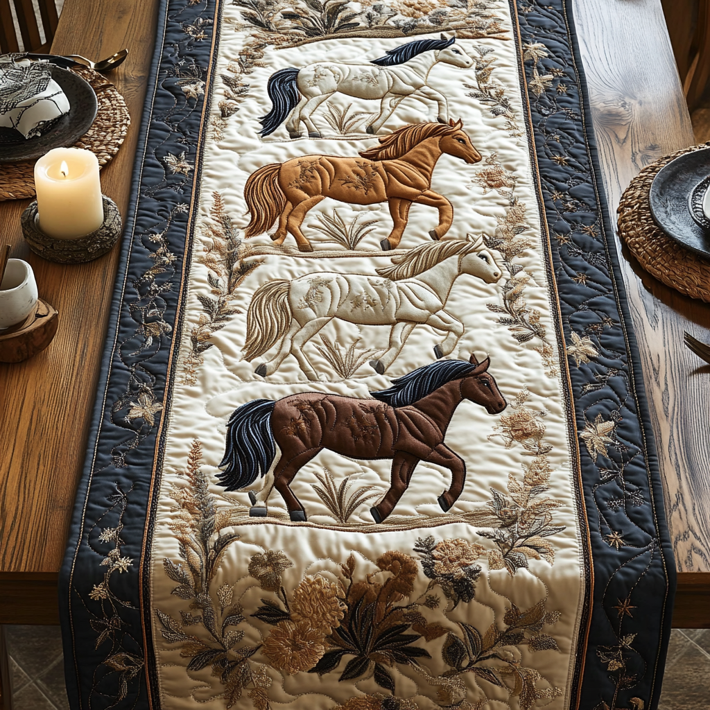 Prairie Stroll Quilted Table Runner NCU0NVH937