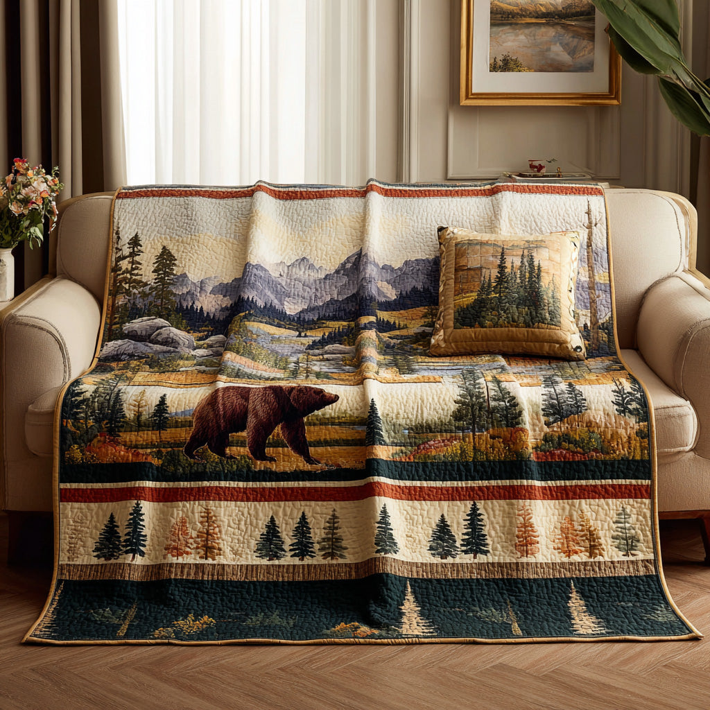 Prairie Sunset Herd Quilted Blanket NCU0LDH755