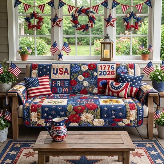 Preamble Piece Quilted Sofa Cover NCU0PTT3134