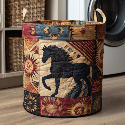 Primal Tribal Horse Quilted Laundry Basket NCU0HNH528