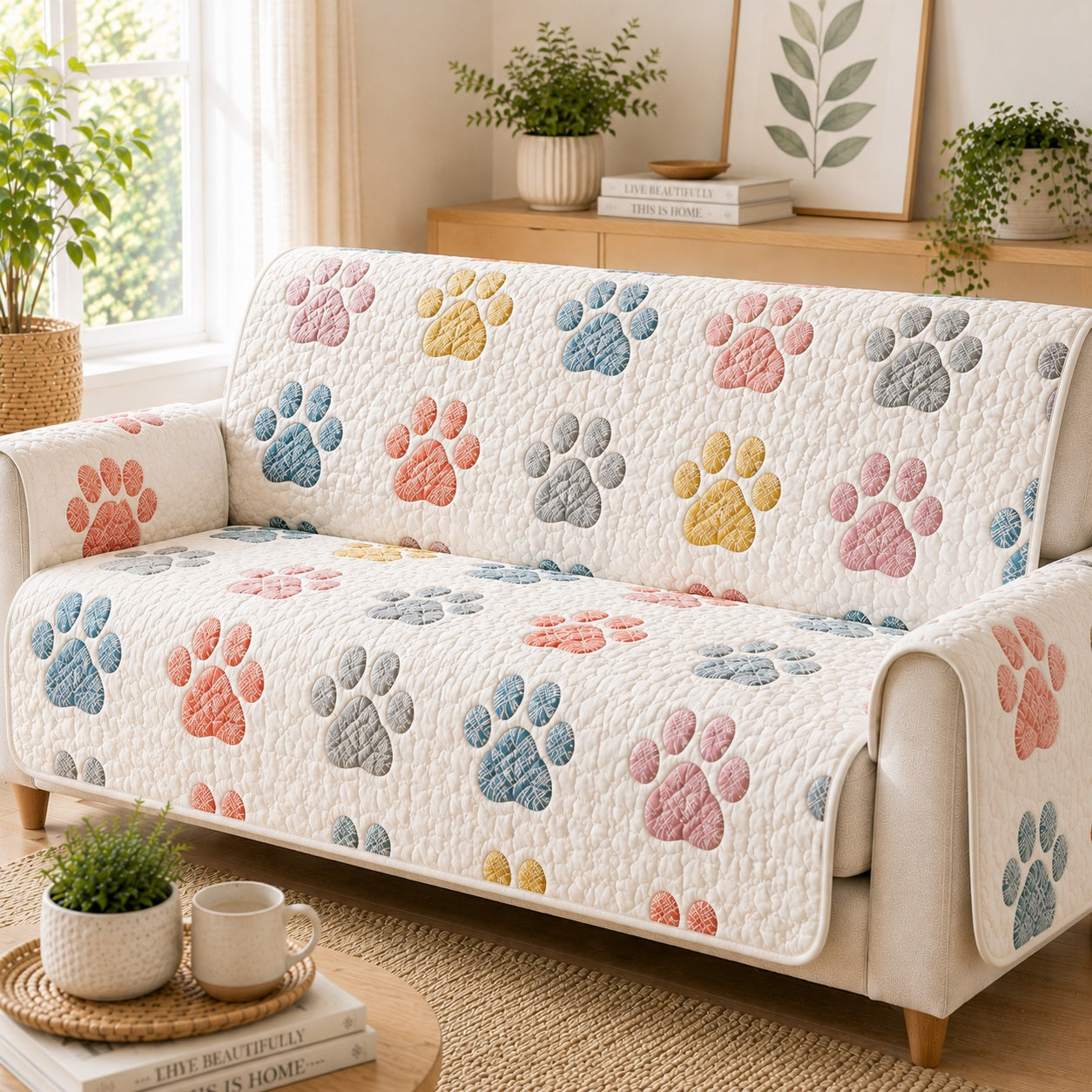 Prismatic Journey Quilted Sofa Cover NCU0PVL1029
