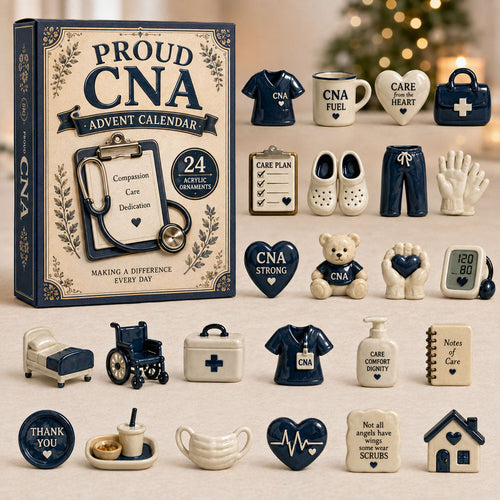 CHRISMAST KICKOFF 40% OFF - Proud CNA Hero Advent Calendar 2026 - 24-Day Festive Countdown, Acrylic Charms Blind Box - Gift For Nurse Lovers AC0TM201