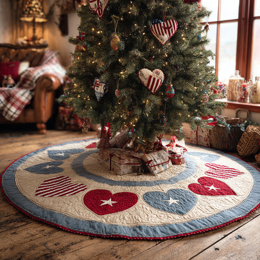 Proud Love Christmas Quilted Tree Skirt NCU0DV1398