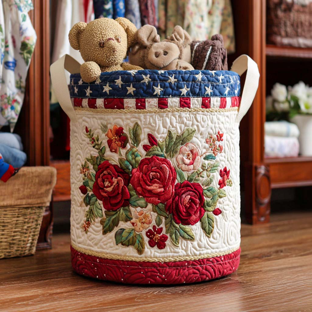 Proud Stripes Quilted Laundry Basket NCU0NNT1555