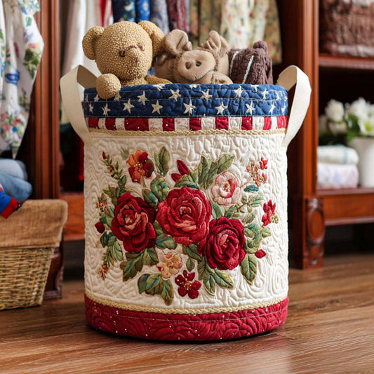 Proud Stripes Quilted Laundry Basket NCU0NNT1555