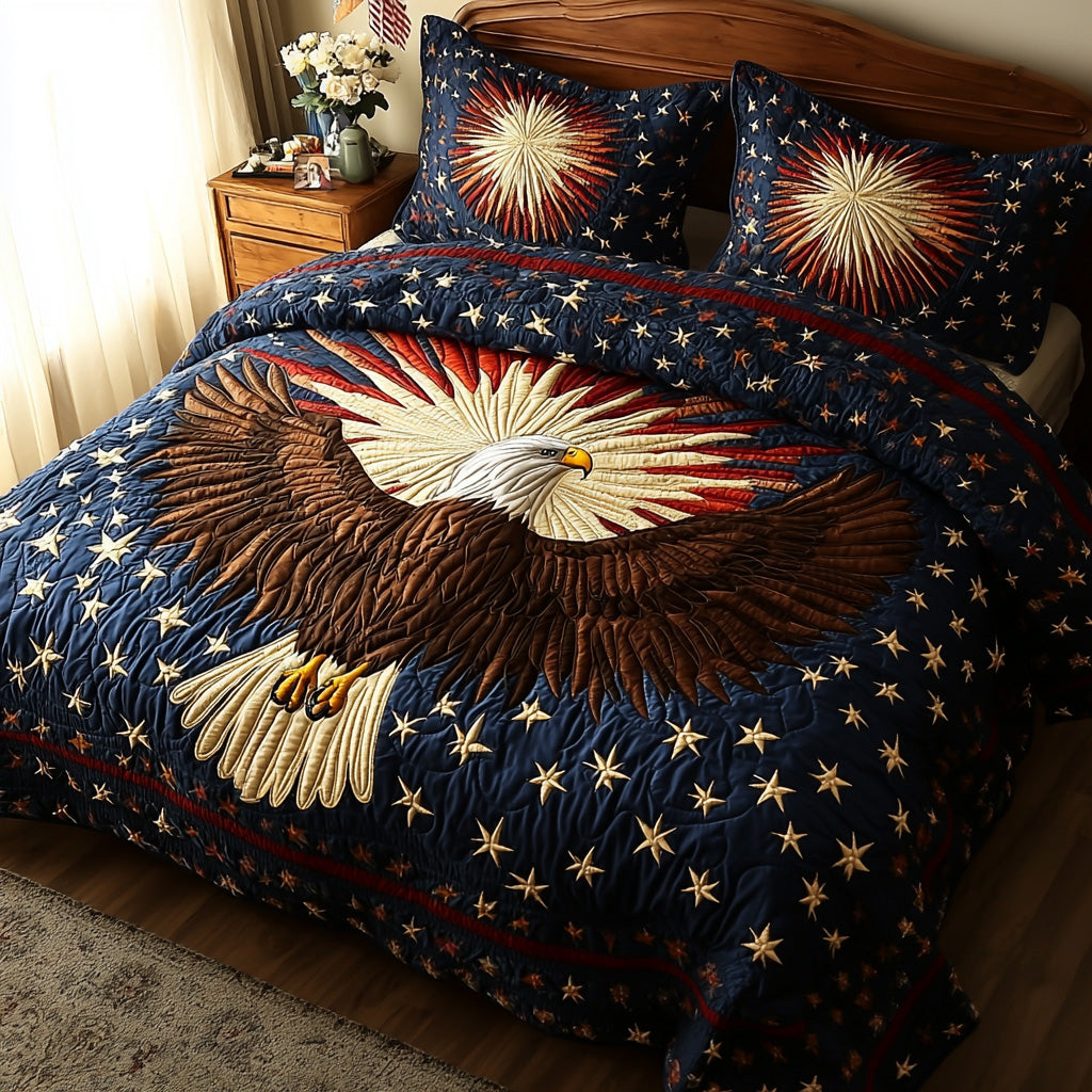 Proud Wings 3-Piece Quilted Bedding Set NCU0DV509