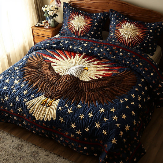 Proud Wings 3-Piece Quilted Bedding Set NCU0DV509