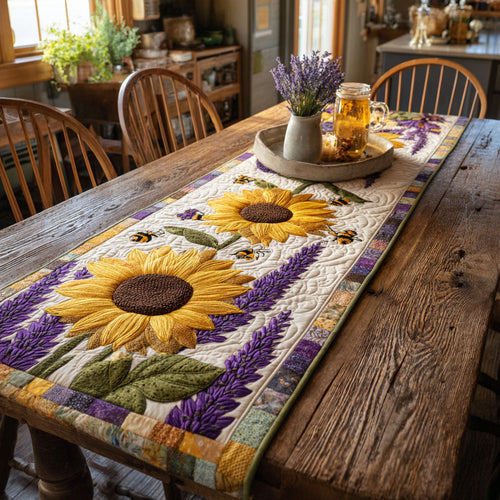 Provence Light Quilted Table Runner NCU0NTV253