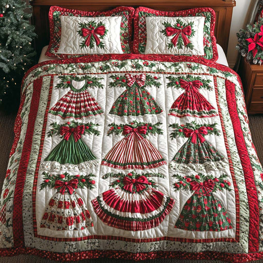 Puffy Noel 3-Piece Quilted Bedding Set NCU0NXD274