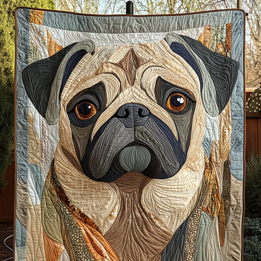 Pug Face Fantasy Quilted Blanket NCU0TL1815