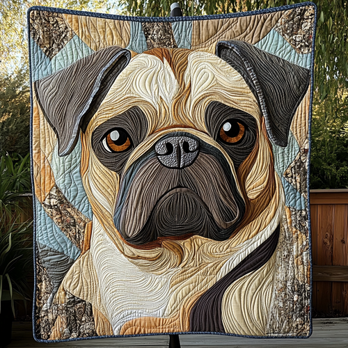 Pug Face Quilted Blanket NCU0TL1810