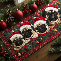 Pug Glow Quilted Table Runner NCU0DDK1407