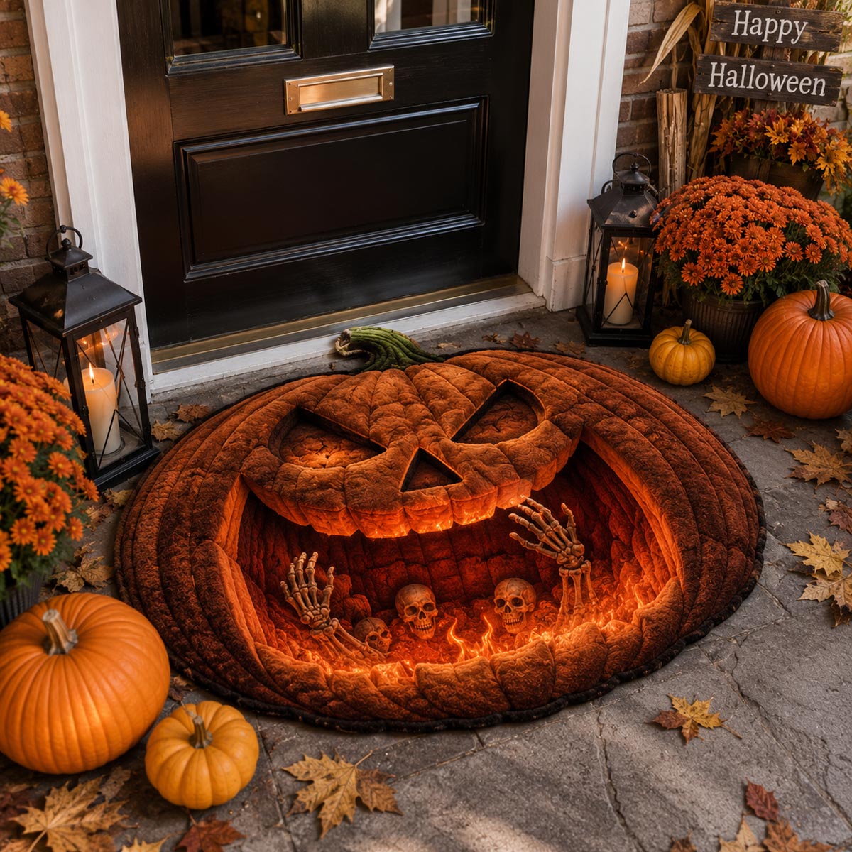 Pumpkin Abyss Custom Shape Doormat NCU0DV2305