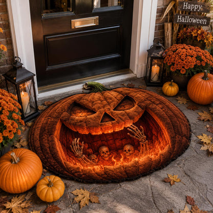 Pumpkin Abyss Custom Shape Doormat NCU0DV2305