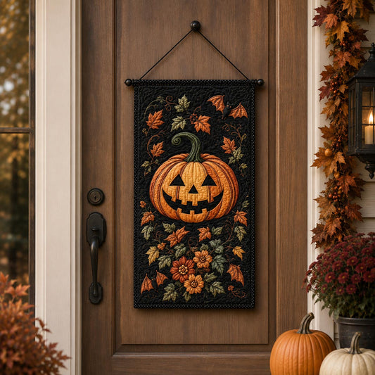 Pumpkin Bloom Quilted Door Banner NCU0DV2265