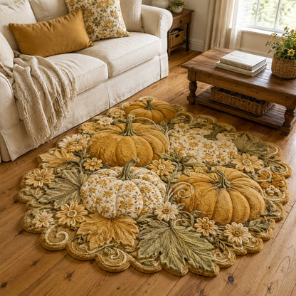 Pumpkin Charm Custom Shape Area Rug NCU0NTD2153