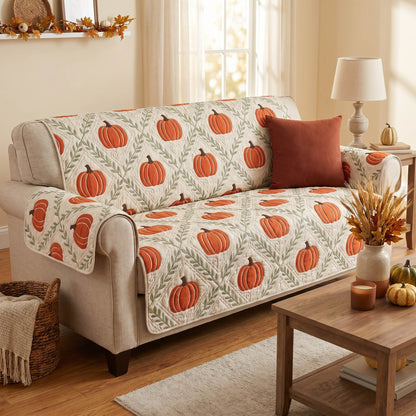 Pumpkin Cottage Quilted Sofa Cover NCU0NTD1996