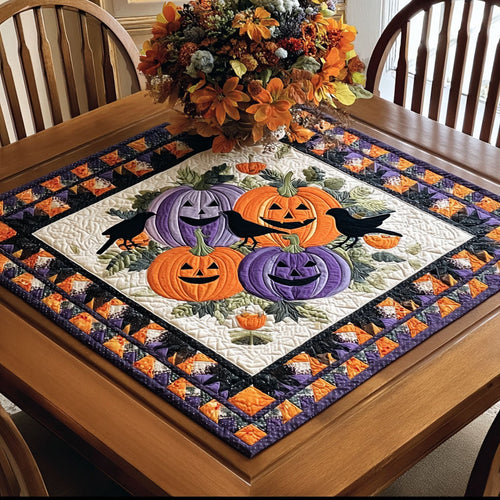 Pumpkin Fright Night Quilted Table Topper NCU0PTT921