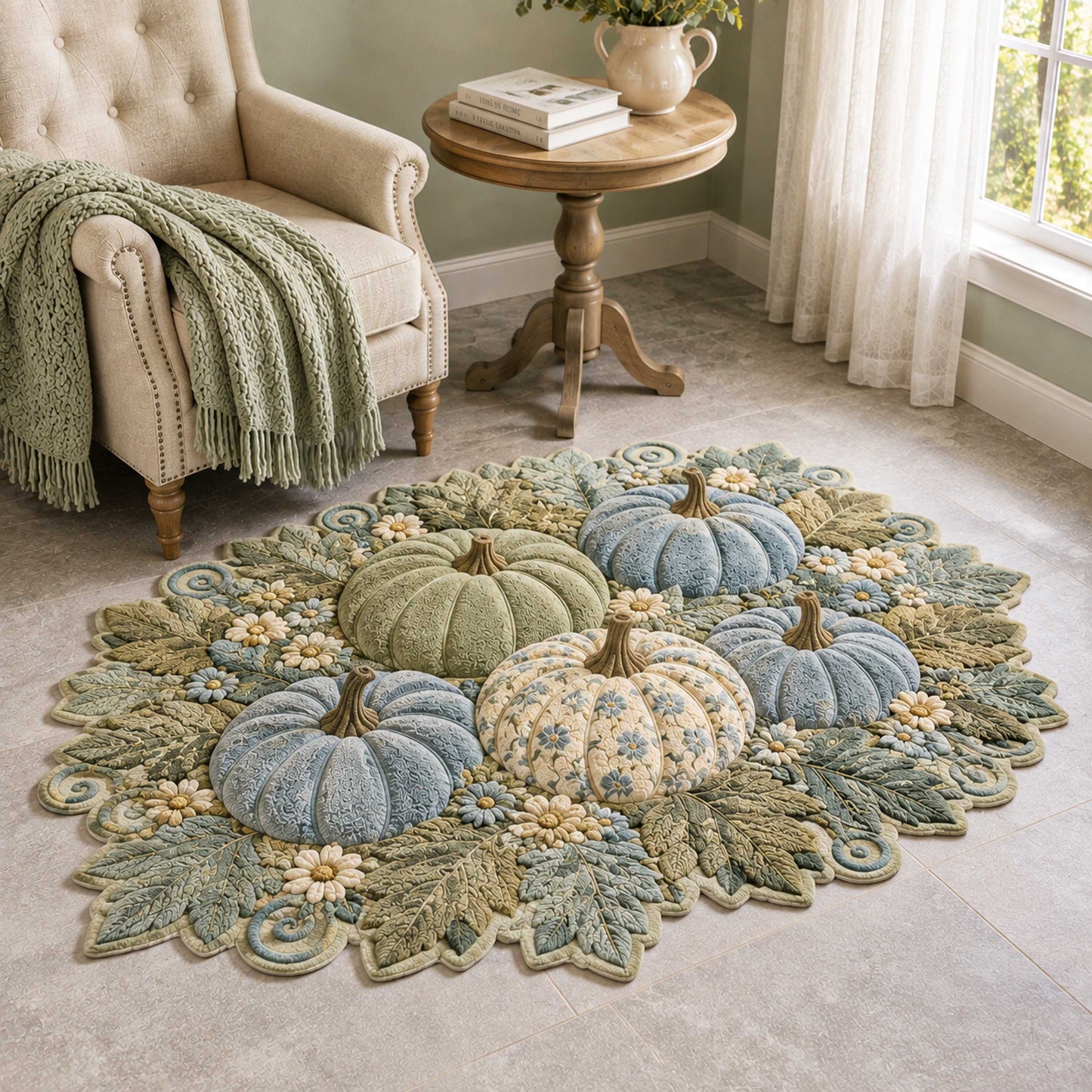 Pumpkin Hollow Custom Shape Area Rug NCU0NTD2146