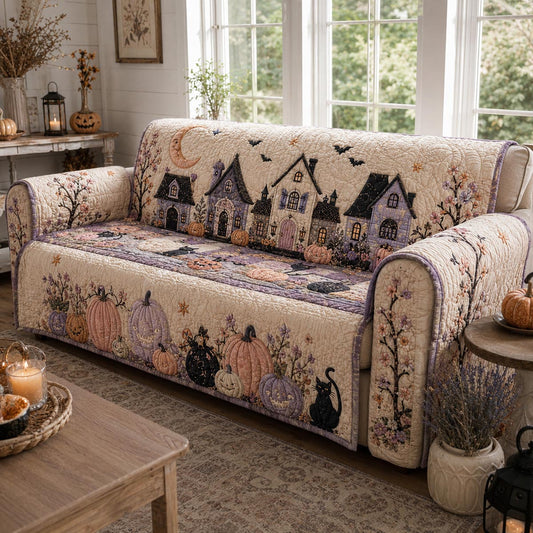 Pumpkin Hollow Village Quilted Sofa Cover NCU0DV2379