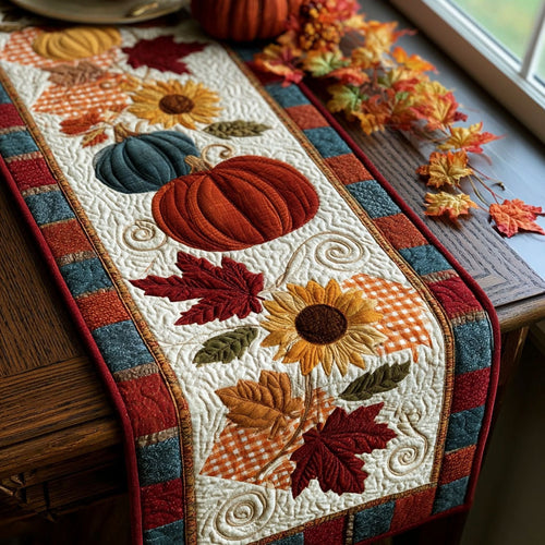 Pumpkin Meadow Quilted Table Runner NCU0PTT3266