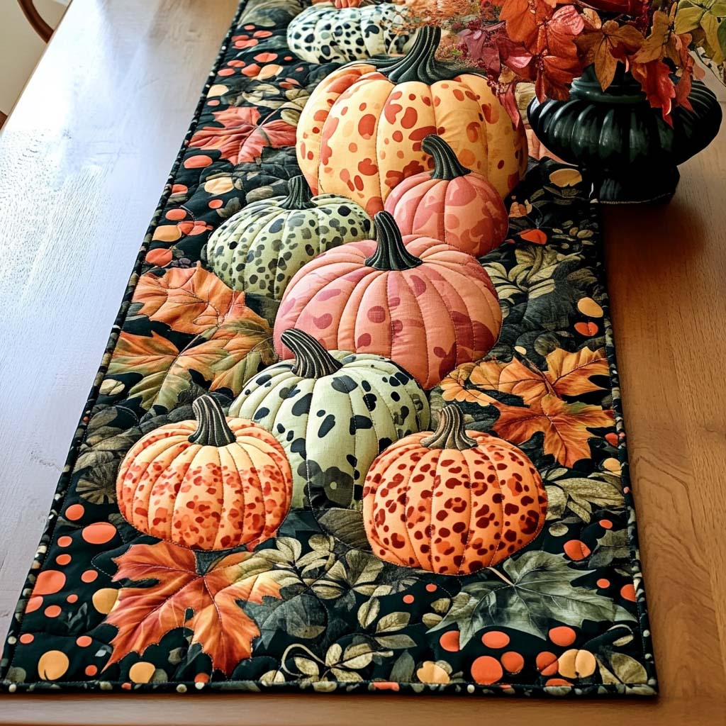 Pumpkin Parade Quilted Table Runner NCU0NT1310