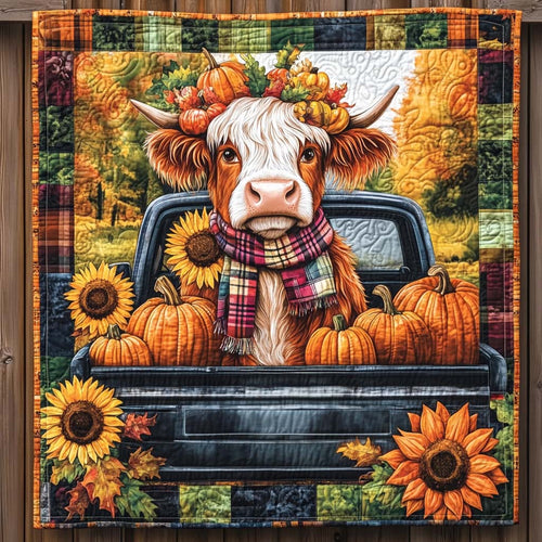 Pumpkin Patch Pickup Quilted Blanket NCU0NT1220