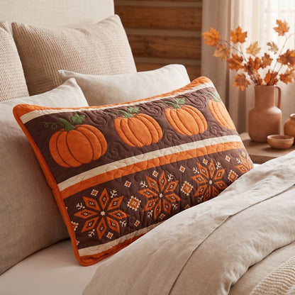 Pumpkin Patch Quilted Bedding Pillow Case NCU0NTD1992