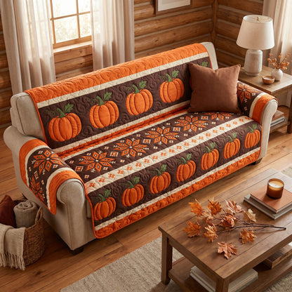 Pumpkin Patch Quilted Sofa Cover NCU0NTD1992