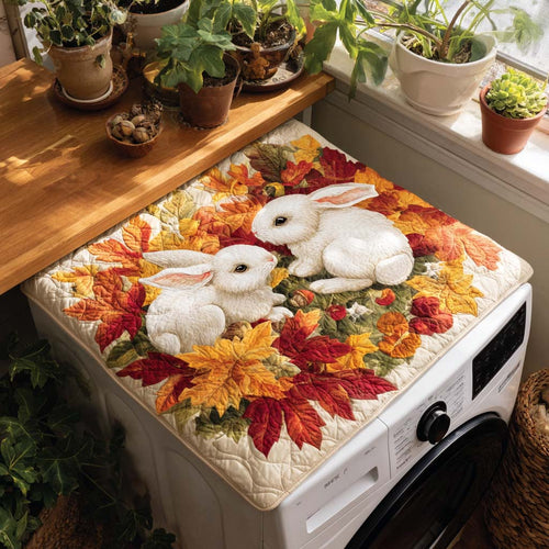Pumpkin Patch Rabbit Quilted Washer and Dryer Cover NCU0NTD107