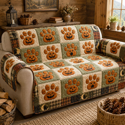 Pumpkin Paws Quilted Sofa Cover NCU0NTD2031
